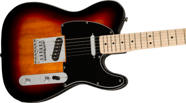 Squier Affinity Series Telecaster, Maple Fingerboard, Black Pickguard, 3-Color Sunburst