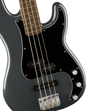 Squier Affinity Series Precision Bass PJ, Laurel Fingerboard, Black Pickguard, Charcoal Frost Metall