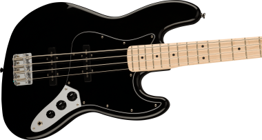 Squier Affinity Series Jazz Bass, Maple Fingerboard, Black Pickguard, Black
