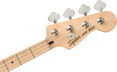 Squier Affinity Series Jazz Bass, Maple Fingerboard, Black Pickguard, Black