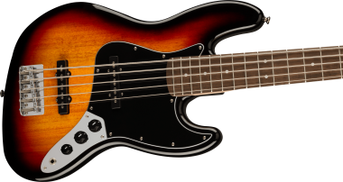 Squier Affinity Series Jazz Bass V, Laurel Fingerboard, Black Pickguard, 3-Color Sunburst