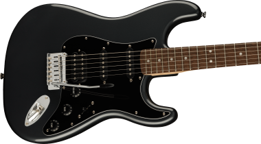 Squier Affinity Series Stratocaster HSS Pack, Laurel Fingerboard, Charcoal Frost Metallic, Gig Bag,