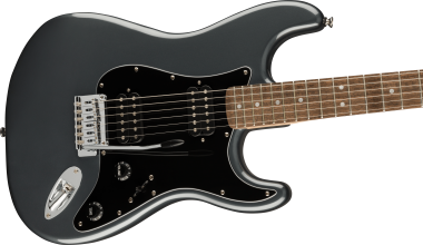 Squier Affinity Series Stratocaster HH, Laurel Fingerboard, Black Pickguard, Charcoal Frost Metallic