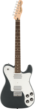 Squier Affinity Series Telecaster Deluxe, Laurel Fingerboard, White Pickguard, Charcoal Frost Metall