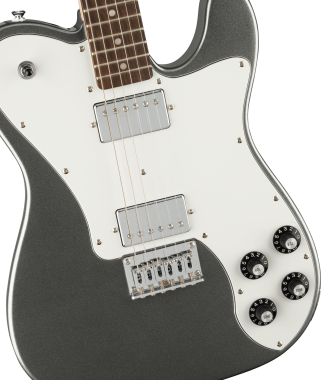 Squier Affinity Series Telecaster Deluxe, Laurel Fingerboard, White Pickguard, Charcoal Frost Metall