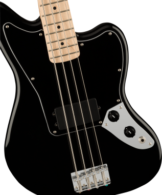 Squier Affinity Series Jaguar Bass H, Maple Fingerboard, Black Pickguard, Black