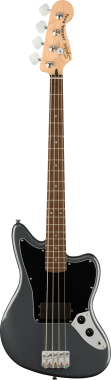 Squier Affinity Series Jaguar Bass H, Laurel Fingerboard, Black Pickguard, Charcoal Frost Metallic