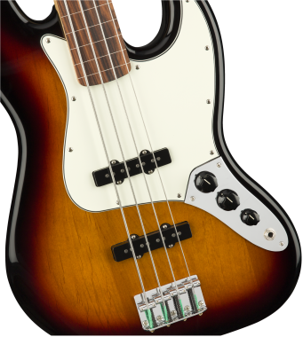 Fender Player Jazz Bass Fretless, Pau Ferro Fingerboard, 3-Color Sunburst