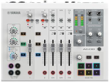 Yamaha mixážní pult pro streaming a podcasty, bílý