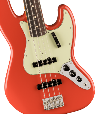 Fender Vintera® II \'60s Jazz Bass®, Fiesta Red elektromos gitár