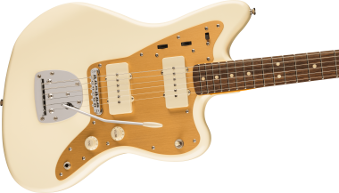 Squier J Mascis Jazzmaster, Gold Anodized Pickguard, Vintage White elektromos gitár