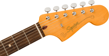 Squier J Mascis Jazzmaster, Gold Anodized Pickguard, Vintage White elektromos gitár