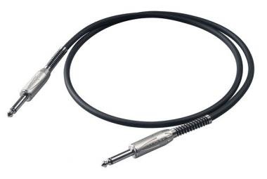 Proel Kabel pro nástroje 0,5 m, 2x6,3 mm mono jack, niklovaný, HPC115