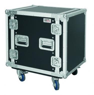 PROEL CR212BLKMW Rack doboz 12U gurulós, mé:450 mm, 19