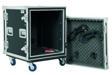 PROEL CR412BLKMW Rack doboz 12U, rázkódásmentes, gurulós, mé:500 mm, 19