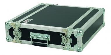 PROEL 19 dřevěný rack 2U, 330 mm hloubka, černý, 8 mm silné, 5 vrstev