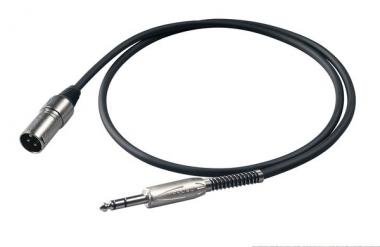 Proel kabel, 0,5m, černý, XLR 3MVPRO, 6,3mm S5CPRO jack