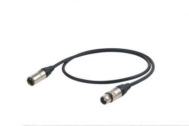Proel Mikrofonní kabel 10m, černý, Neutrik XLR, s ochranou proti zlomení