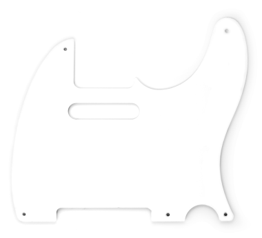Fender White, 1-Ply, 5-Hole Mount SS, Telecaster koptató