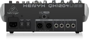 Behringer QX1204USB keverő, analóg, 12 bemenet, 2/2-bus, mikrofon-előerősítő, kompresszor, EQ, USB