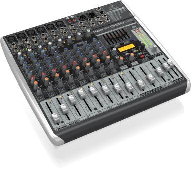 Behringer QX1222USB keverő, analóg, 16 bemenet, 2/2-bus, mikrofon-előerősítő, kompresszor, EQ, USB