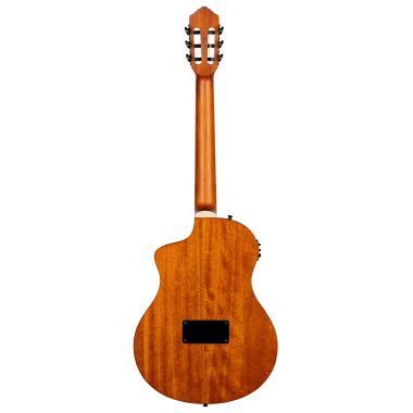 Ortega RTPDLX-FMA elektro-klasszikus gitár Flamed Maple Blue szín + tok