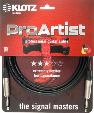 Klotz PRO ARTIST pro gitárkábel nikkel csatlakozókkal és nikkelezett érintkezőkkel - Neutrik - 1,5m