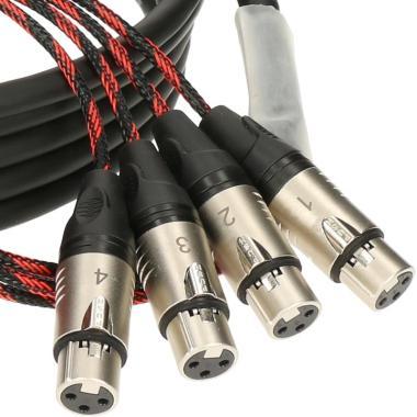 Klotz 4 csatornás digitális csoportkábel - AES/EBU 4 x XLR 3p mama - 4 x XLR 3p papa Klotz - 9m