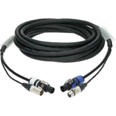 Klotz DMX a napájecí hybridní kabel 3G1.5 XLR 3p + powerCON - 20m