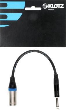 Klotz XLR adaptér - 0,2m, 3p mužský - TS 6,35 mm