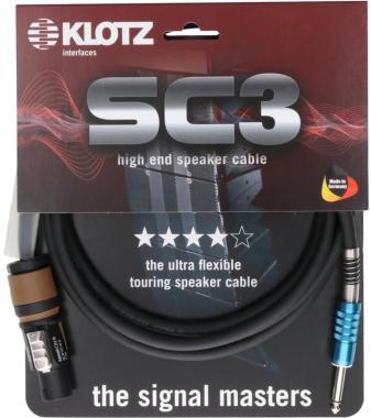 Klotz 2 x 2,5 mm² hangfalkábel PVC speakON 2p mama (NL2FXX) - jack 2p papa - 5m