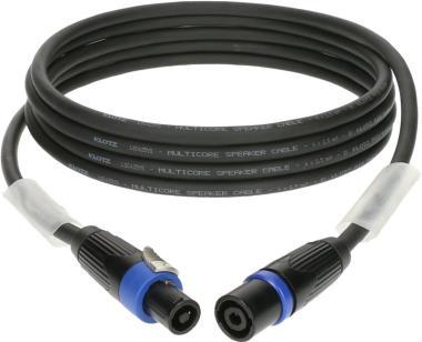 Klotz 4 x 2,5 mm² hangfalkábel PVC speakON 4p mama/papa fém burkolattal - 0,5m