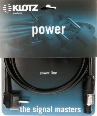Klotz napájecí kabel 3G 1,5 mm² Schuko 90° - powerCON TRUE1 - 3m