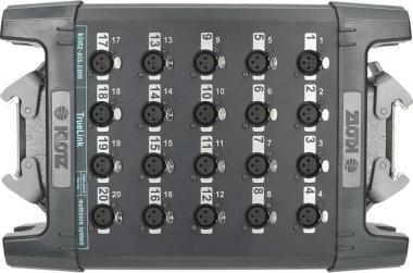 Klotz TrueLink Pro 20/0 XLR 3p - 2x Han® D papa 20 csatornás stage box - közös földelés - 0,36m
