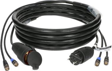 Klotz hybridní kabel 6G SDI, 2 x UHD BNC, Schuko, 20m