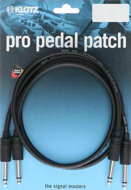 Klotz aszimmetrikus profi patch kábel egyenes / pipa - pancake / jack dugó - 0,6m