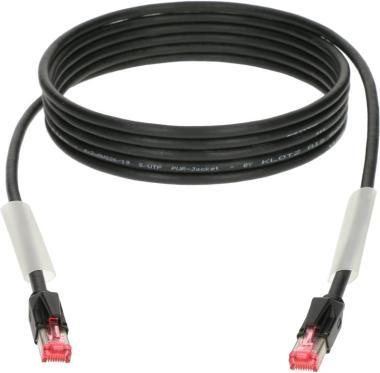 Klotz kabel CAT5e S/UTP, RJ45-RJ45, 0,5m, černý