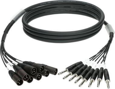 Klotz 8-cs. analóg loom - szimmetrikus 8 x XLR 3p papa - 8 x TRS Klotz csatlakozók - 1m