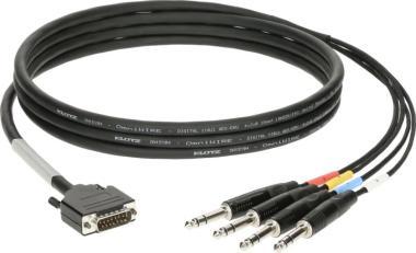 Klotz kabel CATLink RACK 4-cs. breakout D-Sub 15p - 4 x TRS 3p - 0,6m