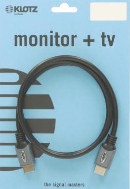 Klotz HDMI 2.0 prémiový vysokorychlostní kabel s Ethernetem, HDMI-A konektory, pozlacené, 3m
