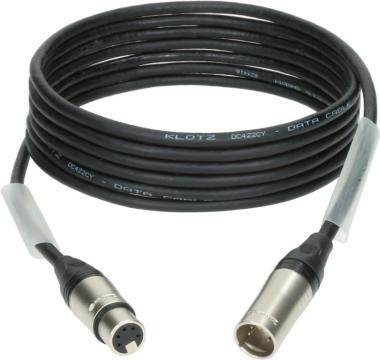Klotz DC422CY dupla árnyékolt DMX kábel XLR 5p mama/papa nikkel (minden pin bekötve) Klotz - 25m