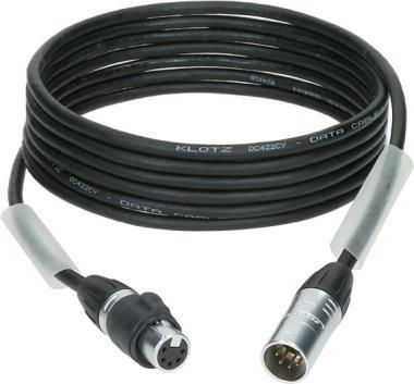 Klotz DMX kabel 1,5m, dvojité stínění, XLR 5p, IP65
