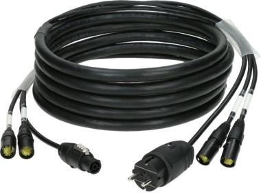 Klotz CAT7 és táp 3G1.5 hibrid kábel 2 x etherCON + Schuko => powerCON TRUE1 - 10m