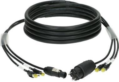Klotz CAT7 és táp 3G1.5 hibrid kábel 2 x RJ45 + Schuko => powerCON TRUE1 - 10m