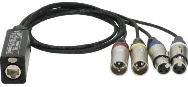 Klotz CATLink MINI skupinový kabel etherCON, 2/2 x XLR 3p, 0,8m