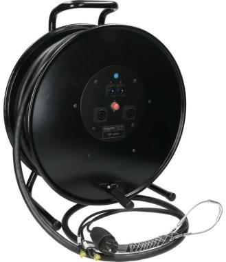 Klotz CAT7 és táp 3G1.5 hibrid kábeldob 2 x RJ45 => etherCON + Schuko => powerCON TRUE1 - 50m