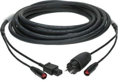 Klotz hybridní kabel CAT5e a napájení 1 x etherCON + Schuko => 1 x etherCON + IEC - 5m