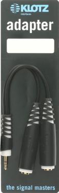 Klotz TRS 3,5 mm - 2x TRS aljzat 6,35 mm fejhallgató elosztó - kompakt - 0,2m