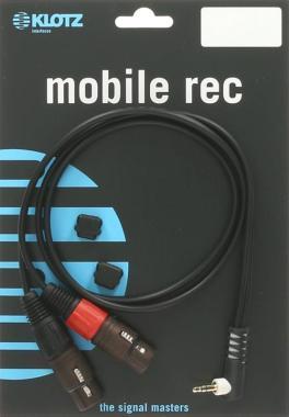 Klotz Y-kabel TRS 3,5 mm, úhlový - 2x XLR samice, lehký, 3m