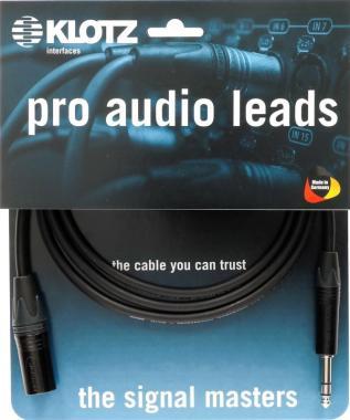 Klotz pro analóg audiokábel - szimmetrikus Neutrik XLR - szimmetrikus Jack - 5m